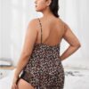 Pijama Tallas Grandes Leopardo con Encaje - Imagen 3