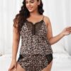 Pijama Tallas Grandes Leopardo con Encaje - Imagen 4