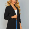 Blazer Mujer Cuello Esmoquin Negro - Imagen 3