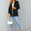 Blazer Mujer Cuello Esmoquin Negro - Imagen 4