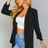 Blazer Mujer Cuello Esmoquin Negro - Imagen 5