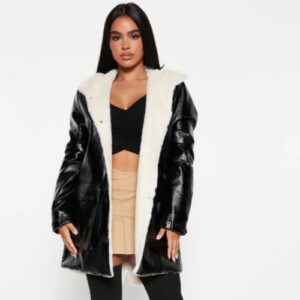 Chaqueta Charol Plus Size Fashion Nova